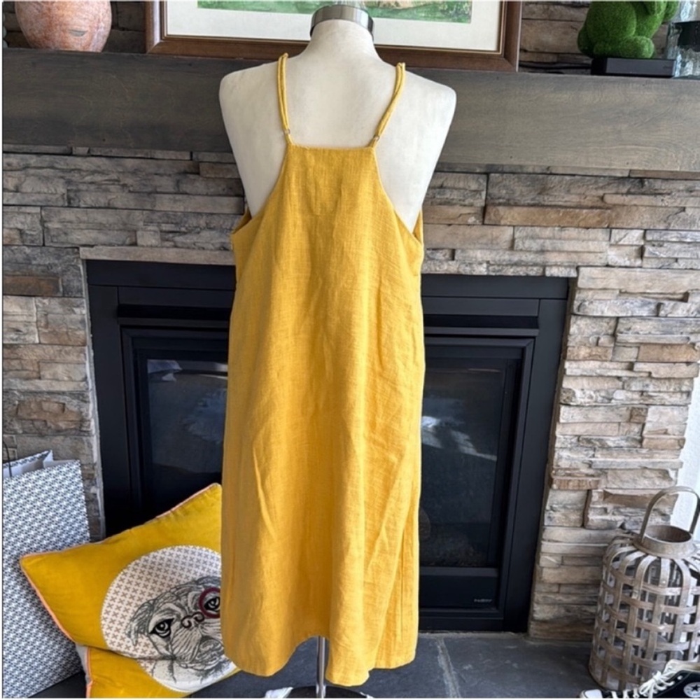 Anthropologie Mustard Midi Dress - Picture 2 of 10